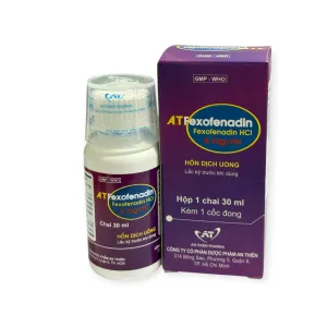 Alternative view of Hỗn dịch uống A.T Fexofenadin An Thiên điều trị viêm mũi dị ứng, mày đay (Hộp 1 chai 60ml)