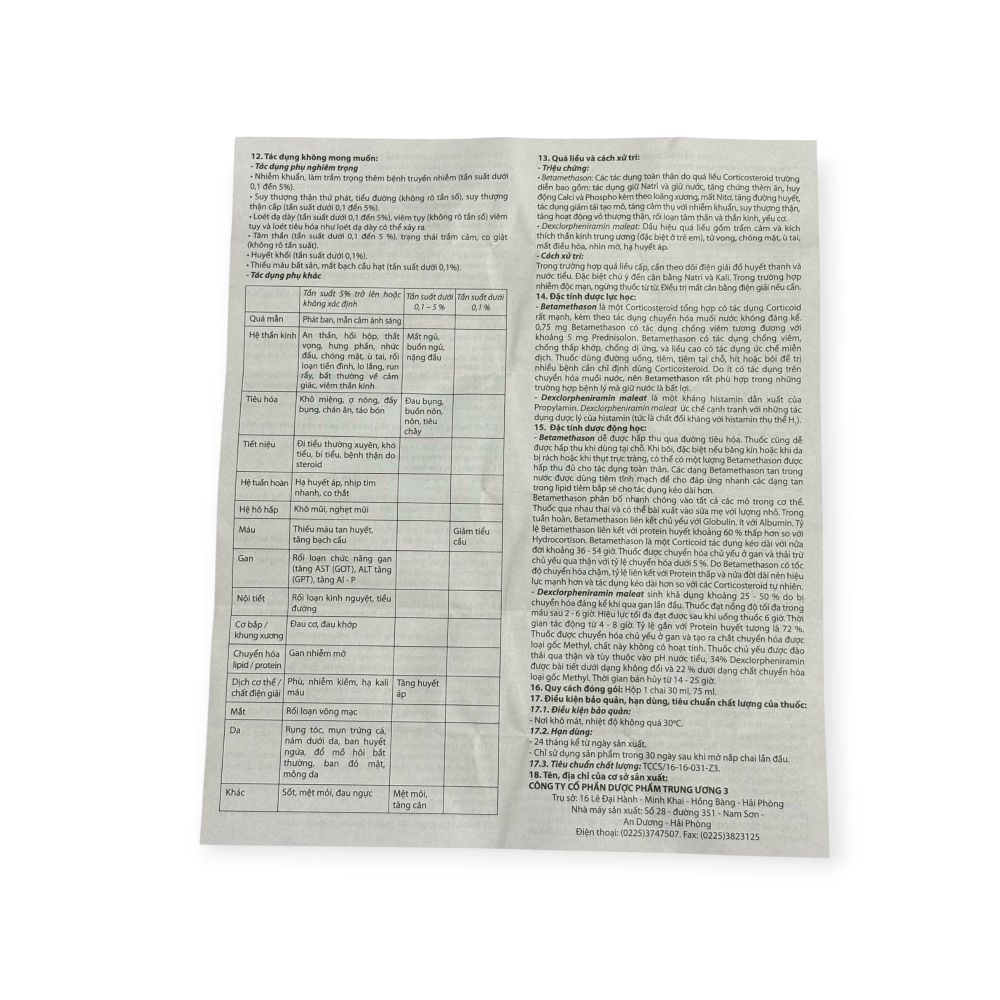 Siro Daleston-D Dược Hà Nam (Betamethason, Dexclorpheniramin) chống dị ứng, hen phế quản (Hộp 1 chai 75ml) 5 Siro Daleston-D Dược Hà Nam (Betamethason, Dexclorpheniramin) chống dị ứng, hen phế quản (Hộp 1 chai 75ml) - Ảnh 5