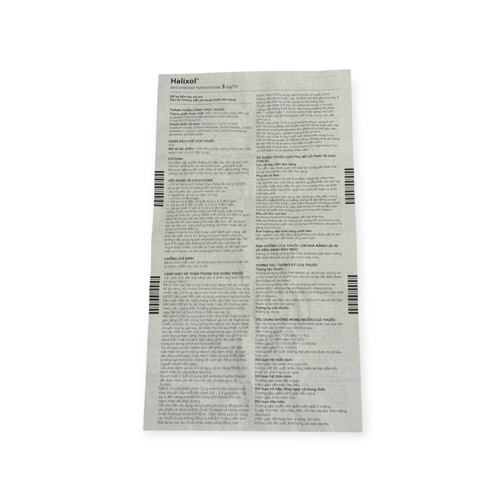 Siro Halixol giúp long đờm, trị ho (Hộp 1 lọ 100ml) 6 Siro Halixol giúp long đờm, trị ho (Hộp 1 lọ 100ml) - Ảnh 6