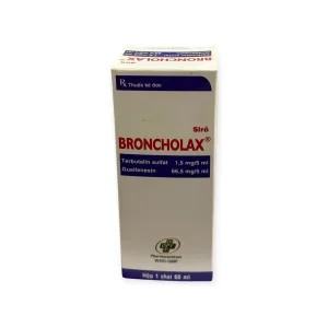 Siro Broncholax OPV (Terbutalin sulfat, Guaifenesin) trị ho do co thắt phế quản (Hộp 1 chai 60ml) 9 IMG 0340 Photoroom