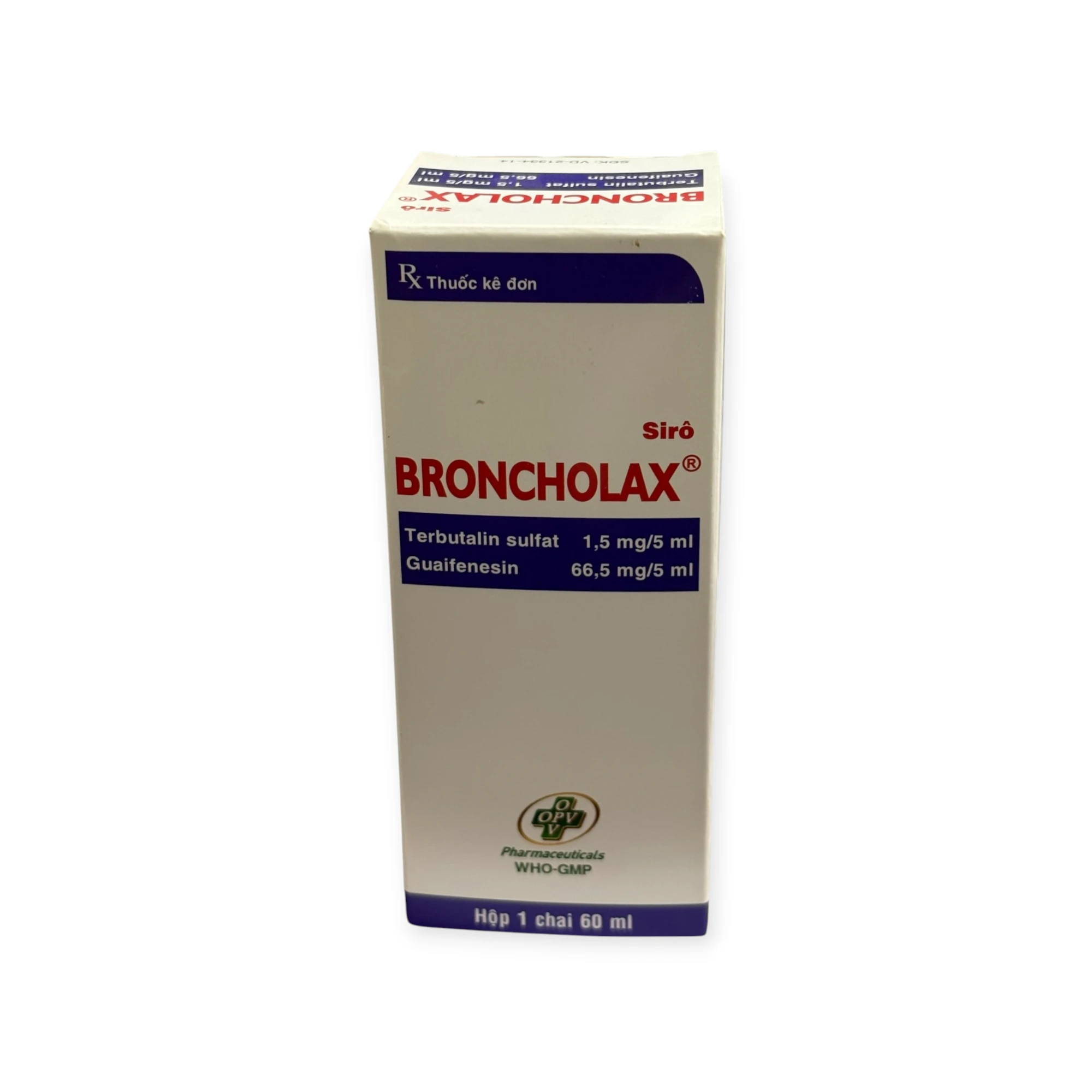 Siro Broncholax OPV (Terbutalin sulfat, Guaifenesin) trị ho do co thắt phế quản (Hộp 1 chai 60ml) 3 Siro Broncholax OPV (Terbutalin sulfat, Guaifenesin) trị ho do co thắt phế quản (Hộp 1 chai 60ml) - Ảnh 3
