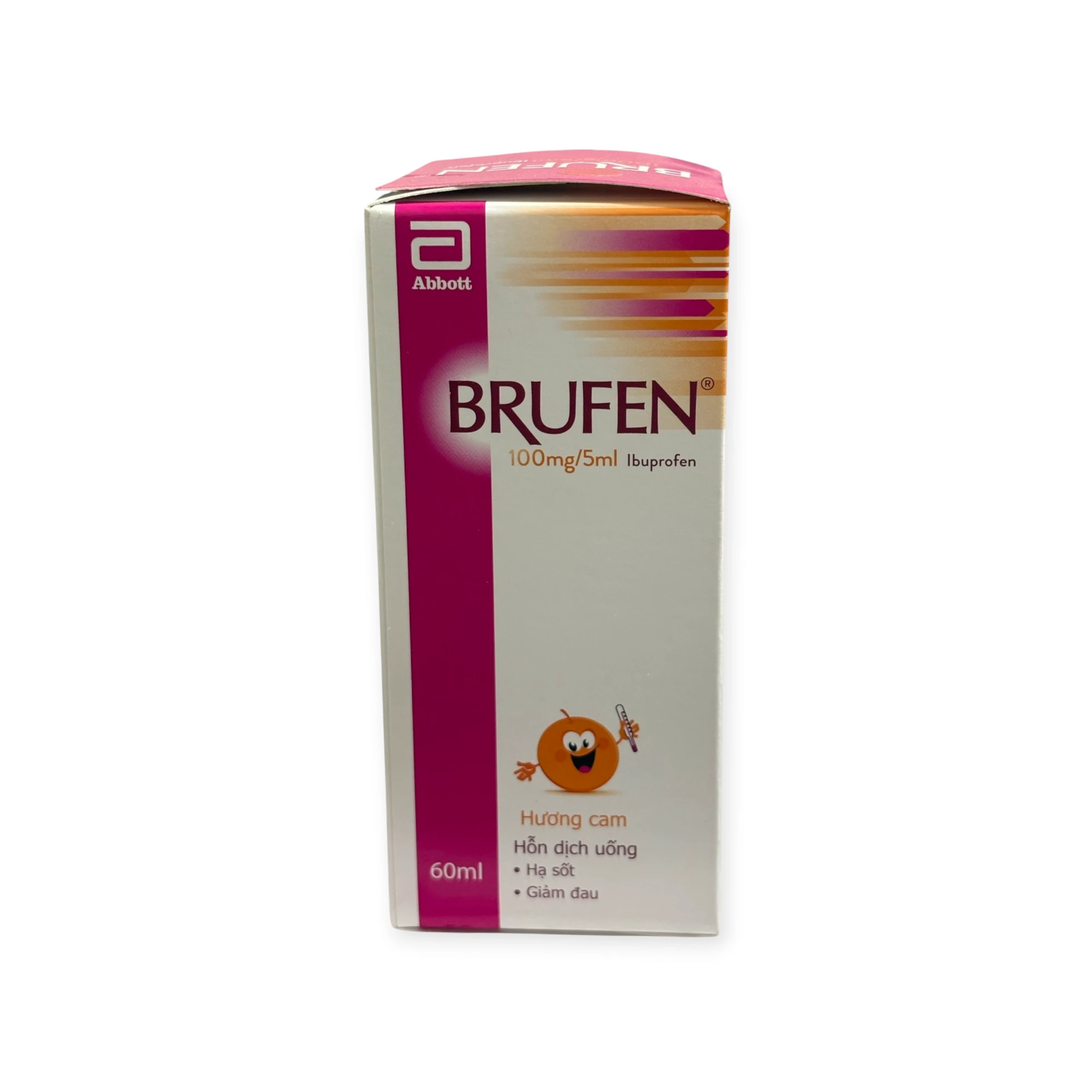 Hỗn dịch uống Brufen Abbott (Ibuprofen 100mg/5ml) hạ sốt, giảm đau (Hộp 1 lọ 60ml) 1 Brufen