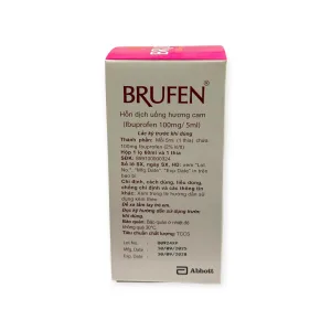Alternative view of Hỗn dịch uống Brufen Abbott (Ibuprofen 100mg/5ml) hạ sốt, giảm đau (Hộp 1 lọ 60ml)