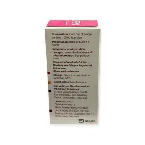 Hỗn dịch uống Brufen Abbott (Ibuprofen 100mg/5ml) hạ sốt, giảm đau (Hộp 1 lọ 60ml) 5 IMG 0345 Photoroom
