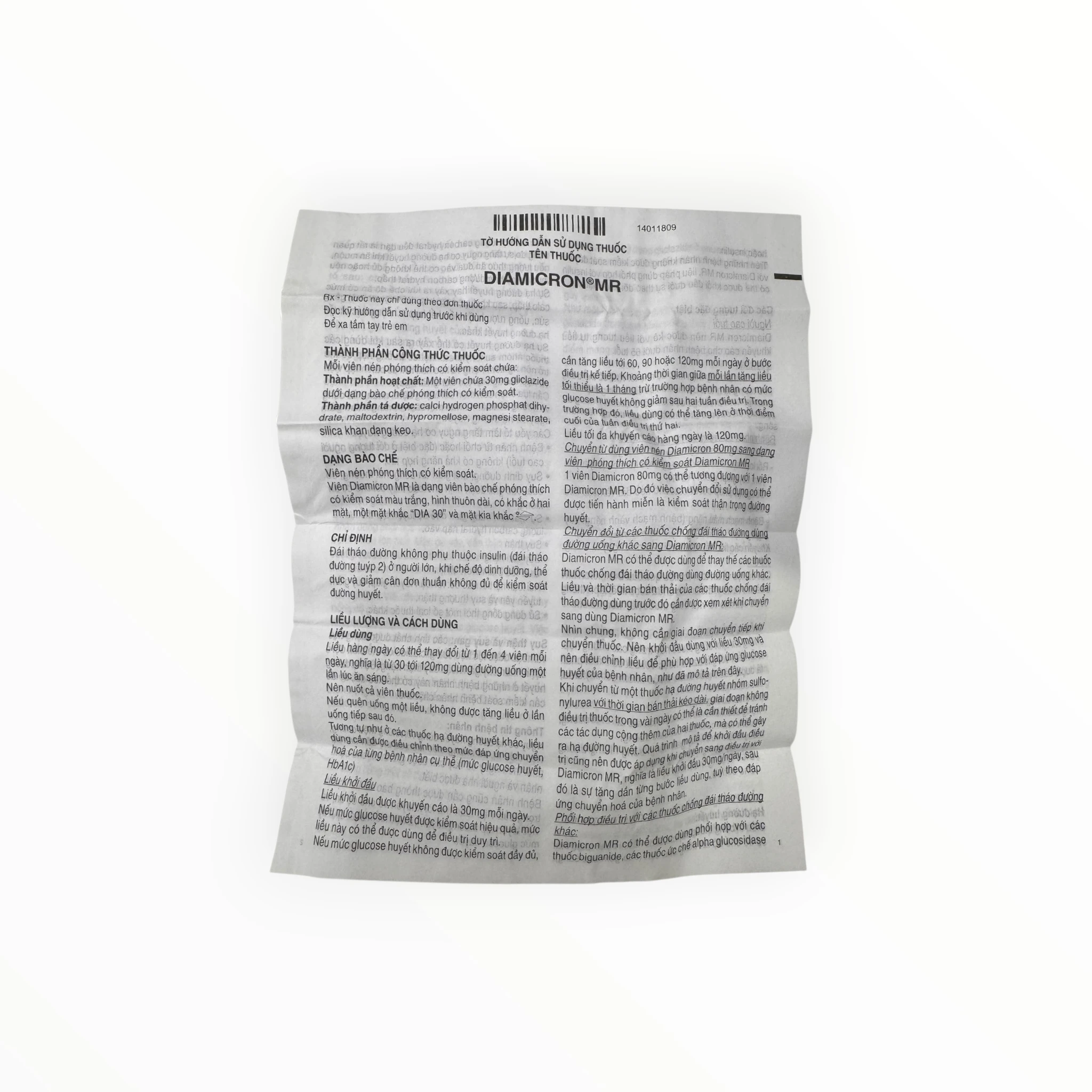 Viên nén phóng thích có kiểm soát Diamicron MR 30mg Gliclazide 30mg Servier điều trị tiểu đường (Hộp 2 vỉ x 30 viên nén phóng thích có kiểm soát) 6 Viên nén phóng thích có kiểm soát Diamicron MR 30mg Gliclazide 30mg Servier điều trị tiểu đường (Hộp 2 vỉ x 30 viên nén phóng thích có kiểm soát) - Ảnh 6