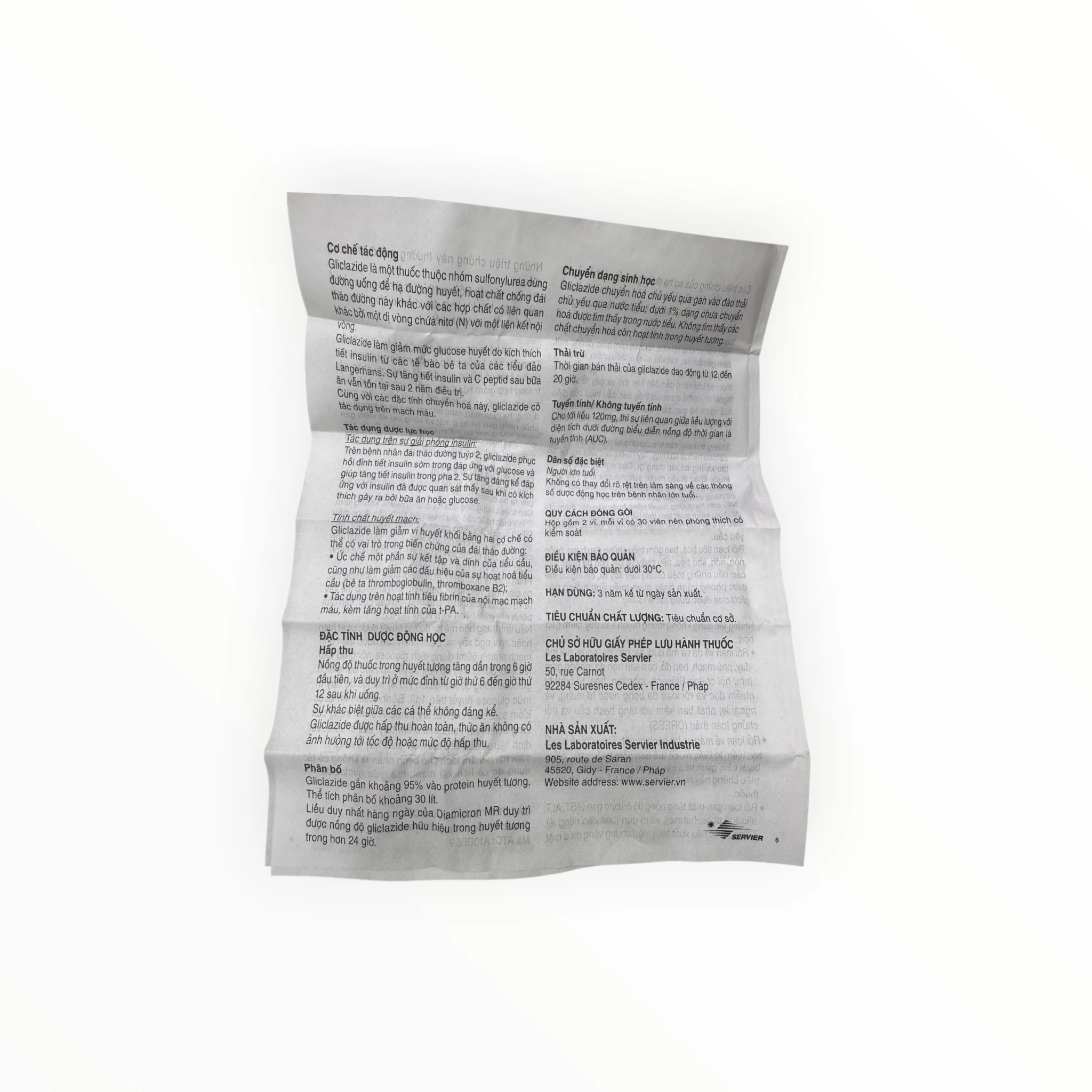 Viên nén phóng thích có kiểm soát Diamicron MR 30mg Gliclazide 30mg Servier điều trị tiểu đường (Hộp 2 vỉ x 30 viên nén phóng thích có kiểm soát) 3 Viên nén phóng thích có kiểm soát Diamicron MR 30mg Gliclazide 30mg Servier điều trị tiểu đường (Hộp 2 vỉ x 30 viên nén phóng thích có kiểm soát) - Ảnh 3