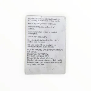 Viên nén bao phim Trajenta Duo 2.5mg/850mg Boehringer Ingelheim Điều trị đái tháo đường type 2 (Hộp 1 lọ 14 viên nén bao phim) 6 IMG 0396 Photoroom