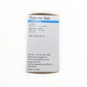 Viên nén bao phim Trajenta Duo 2.5mg/850mg Boehringer Ingelheim Điều trị đái tháo đường type 2 (Hộp 1 lọ 14 viên nén bao phim) 7 IMG 0397 Photoroom