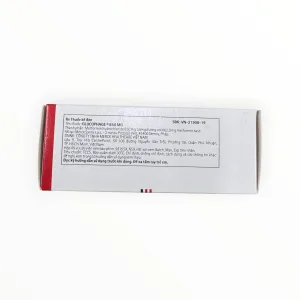 Viên nén bao phim Glucophage 850mg Metformin hydrochloride 850mg Merck điều trị tiểu đường (Hộp 05 vỉ x 20 viên nén bao phim)