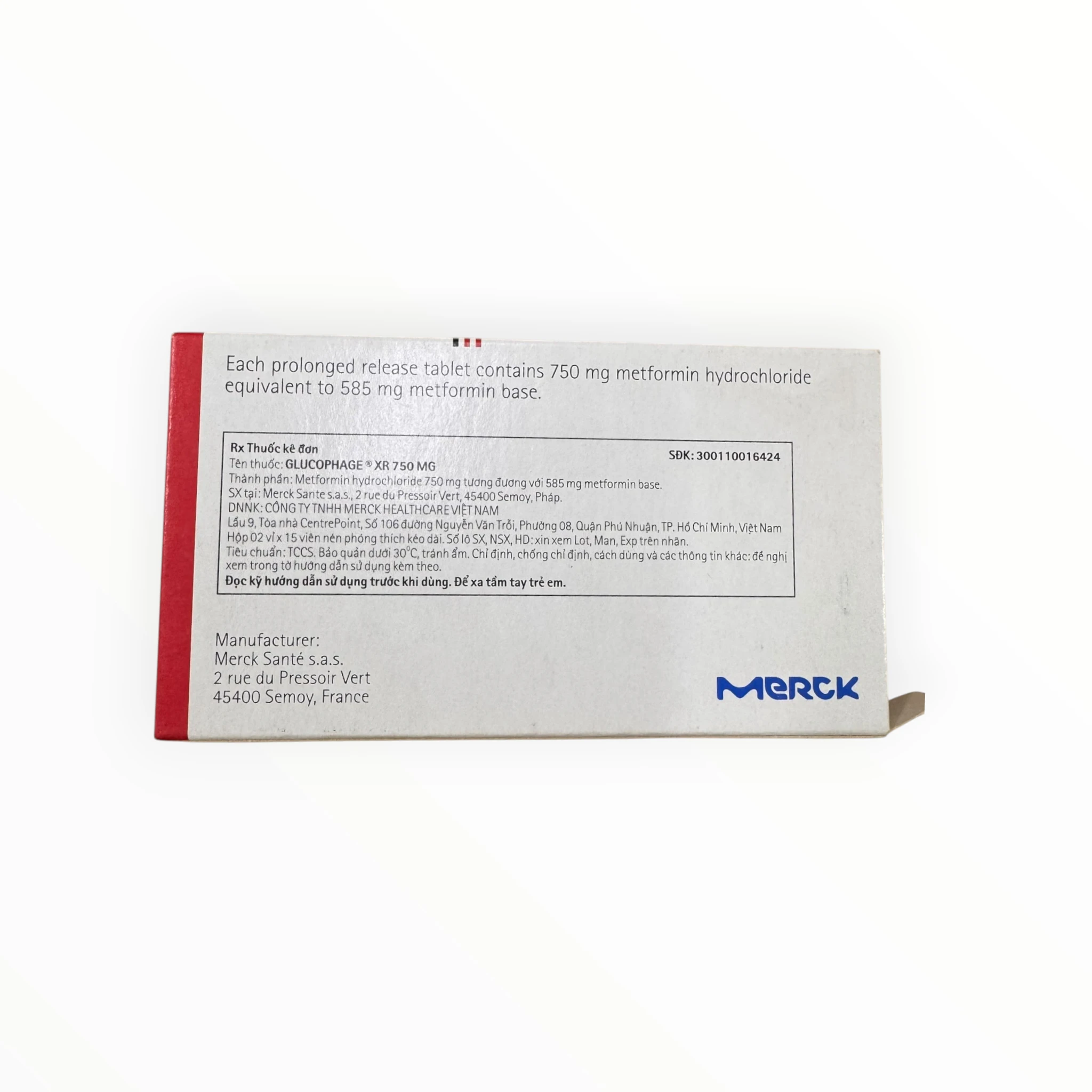 Viên nén phóng thích kéo dài Glucophage XR 750mg Merck điều trị tiểu đường (Hộp 02 vỉ x 15 viên nén phóng thích kéo dài) 2 IMG 0426 Photoroom