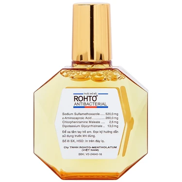 Thuốc nhỏ mắt Rohto Antibacterial dùng trong lẹo mắt, viêm kết mạc, viêm mí mắt, ngứa mắt (13ml) 6 Thuốc nhỏ mắt Rohto Antibacterial dùng trong lẹo mắt, viêm kết mạc, viêm mí mắt, ngứa mắt (13ml) - Ảnh 6