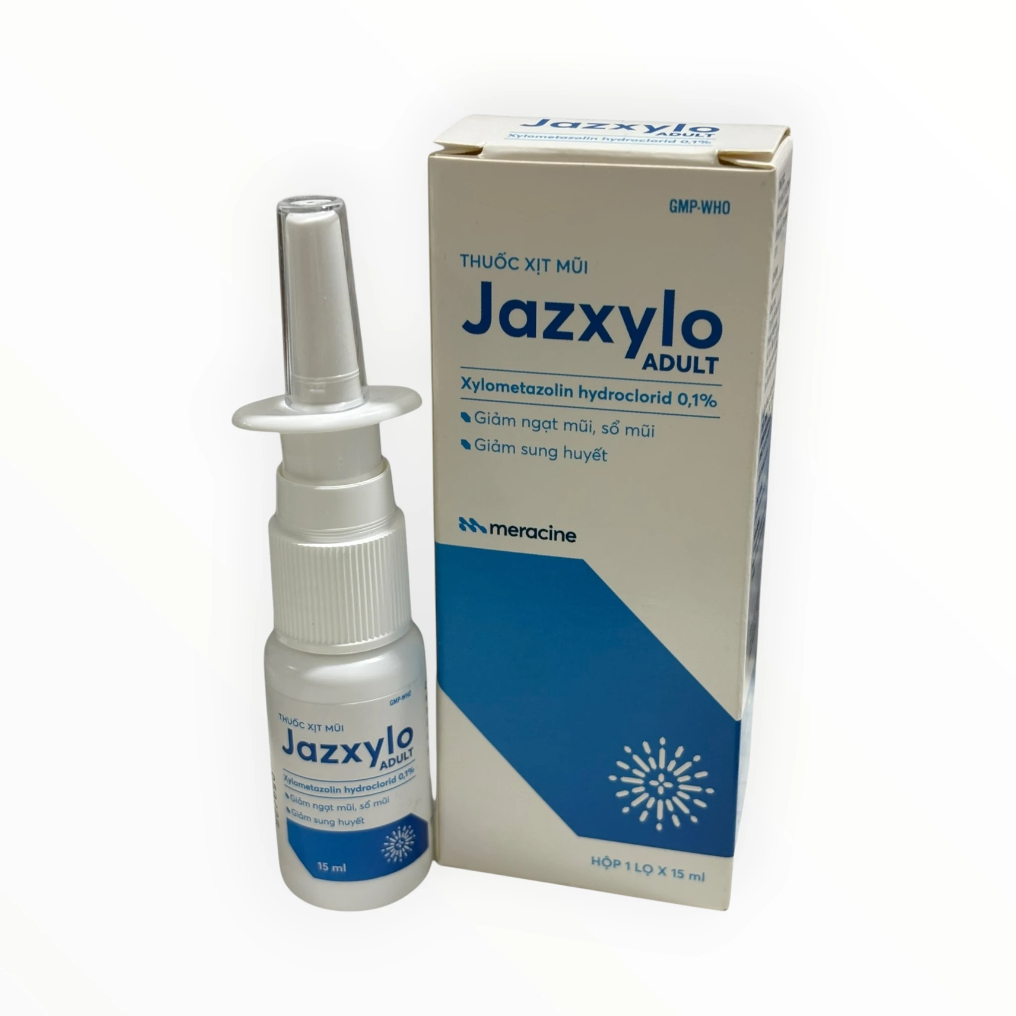 Thuốc xịt mũi Jazxylo Xylometazolin hydroclorid 0,1% Giảm ngạt mũi, sổ mũi (Hộp 1 lọ x 15 ml) 1 Jazxylo 1