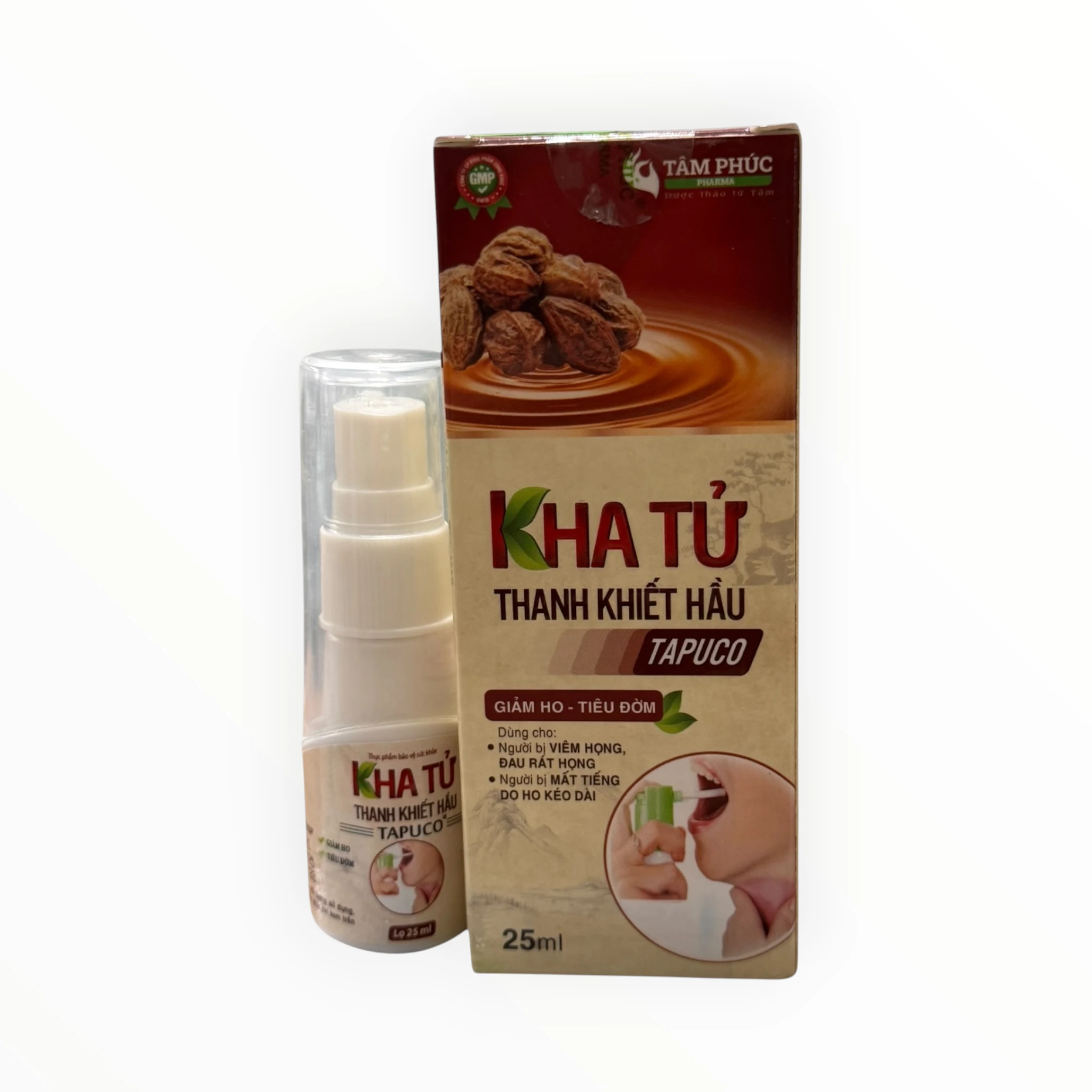 Dung dịch xịt họng Kha Tử Cao lỏng Kha tử, Xạ can, Hoàng cầm, Cam thảo Giảm ho, tiêu đờm (Lọ 25 ml) 5 Kha Tử 5