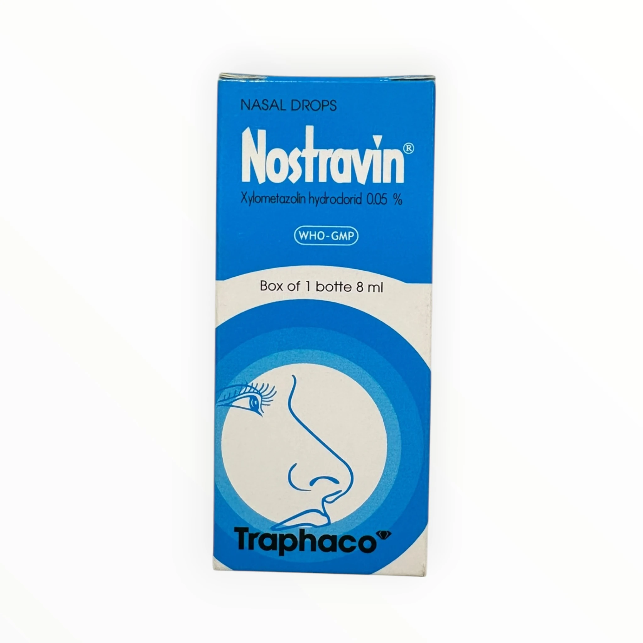 Thuốc nhỏ mũi Nostravin Xylometazolin hydroclorid 0,05% giảm ngạt mũi, sung huyết (Hộp 1 lọ 8 ml) 3 Nostravin 3