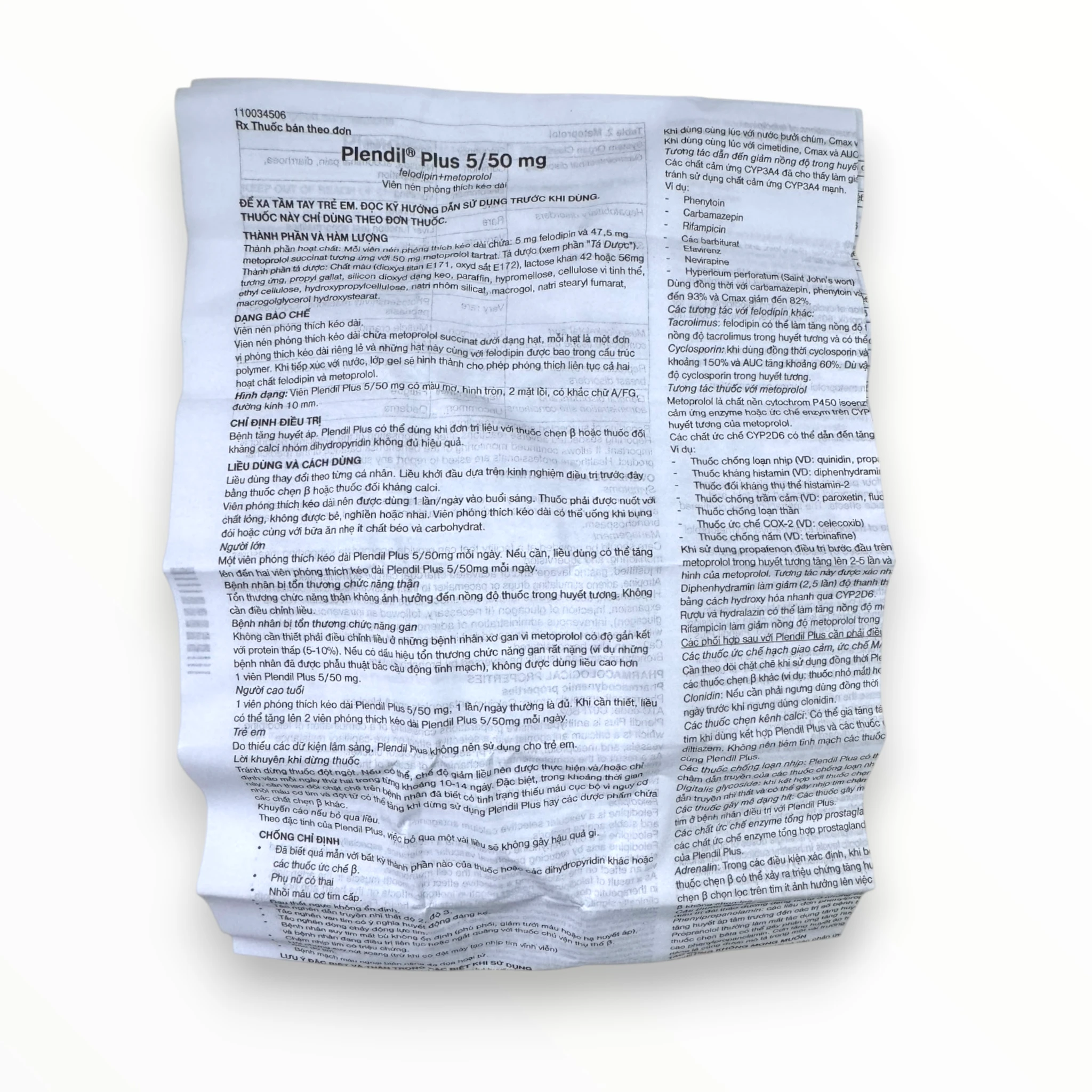 Viên nén phóng thích kéo dài Plendil Plus 5/50mg AstraZeneca Điều trị tăng huyết áp (Hộp 1 chai 30 viên nén phóng thích kéo dài) 5 Plendil plus (5)