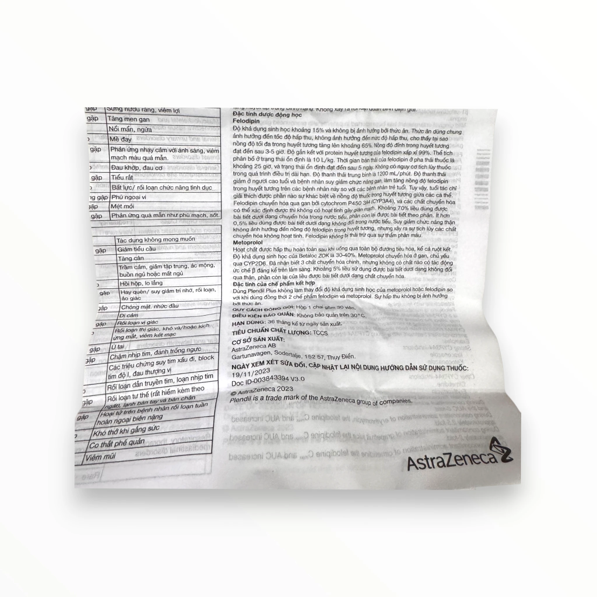 Viên nén phóng thích kéo dài Plendil Plus 5/50mg AstraZeneca Điều trị tăng huyết áp (Hộp 1 chai 30 viên nén phóng thích kéo dài) 8 Plendil plus (8)