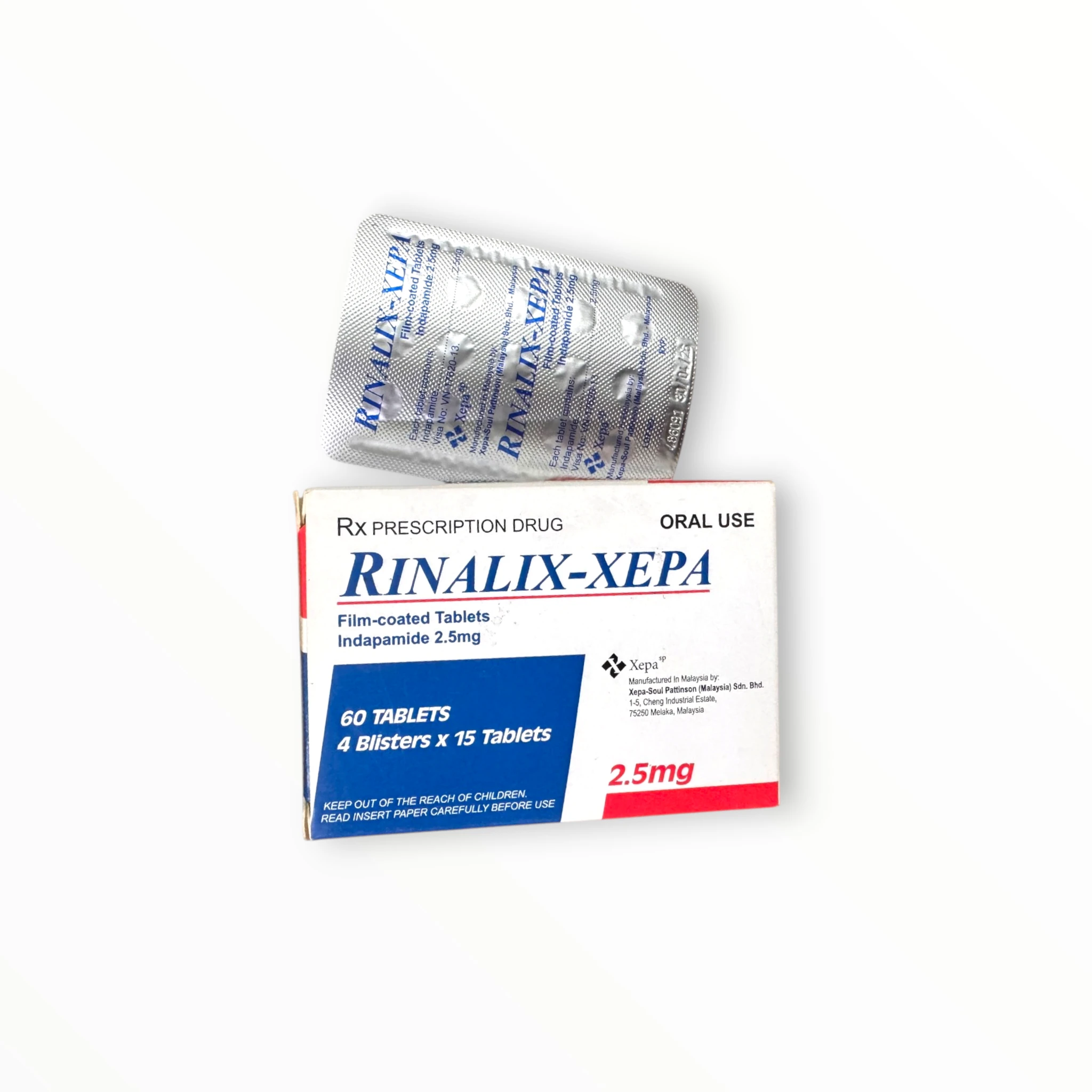 Viên nén bao phim Rinalix-Xepa 2.5mg Xepa-Soul Pattinson Điều trị tăng huyết áp (Hộp 4 vỉ x 15 viên nén bao phim) 3 Rinalix xepa (3)