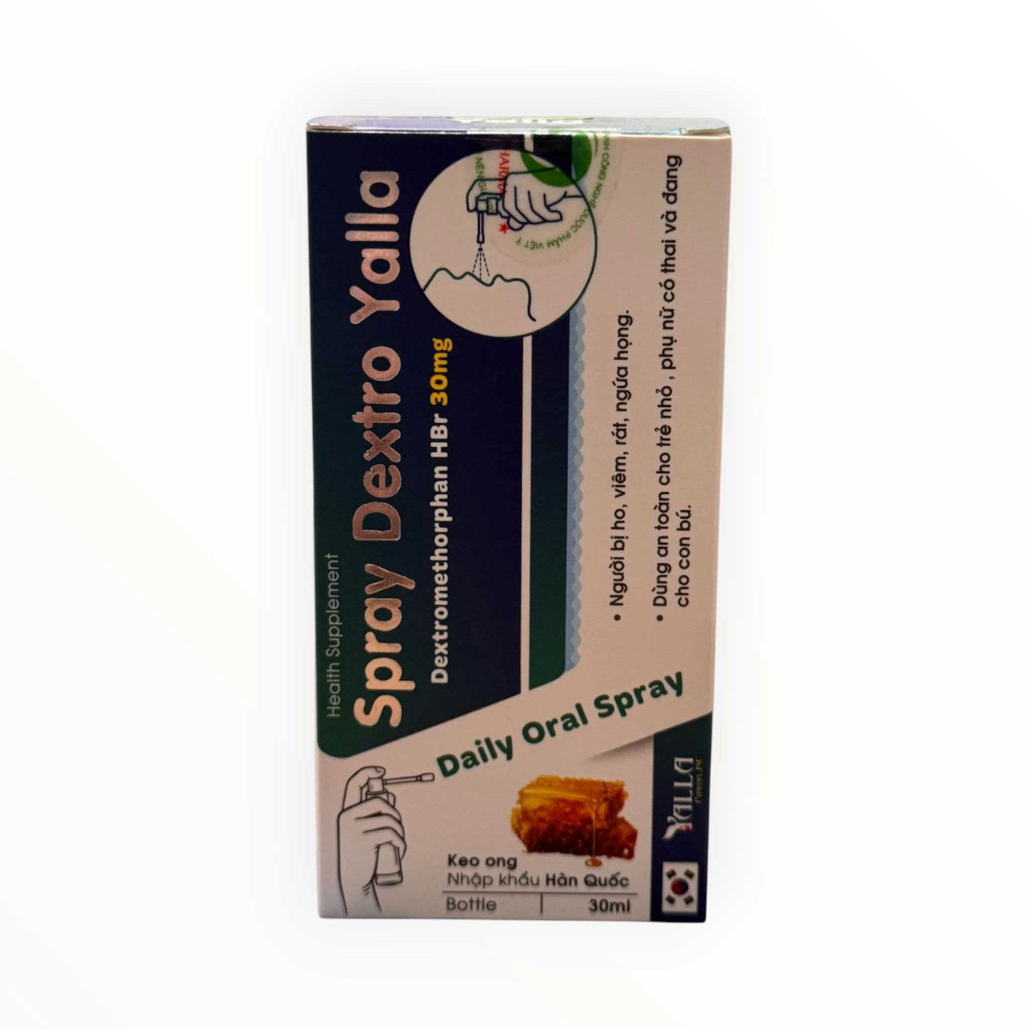 Dung dịch xịt miệng họng Spray Dextro Yalla Keo onggiảm ho, đau rát họng (Chai 30 ml) 2 Spray Dextro Yalla 2