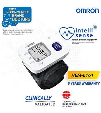 Máy đo huyết áp Omron HEM-6161 2 Máy đo huyết áp Omron HEM-6161 - Ảnh 2