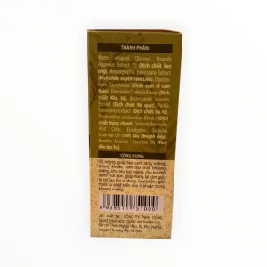 Dung dịch xịt miệng Xịt Keo Ong Xuyên Tâm Liên Dịch chiết Keo ong, Dịch chiết Xuyên Tâm Liên Làm sạch miệng, kháng khuẩn (Chai 30 ml) 9 Xuyên tâm liên 3