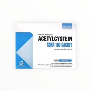 Thuốc cốm Acetylcystein SOHA 100 Sachet 100mg tiêu chất nhầy đường hô hấp (Hộp 30 gói x 0,5g) - hộp 1