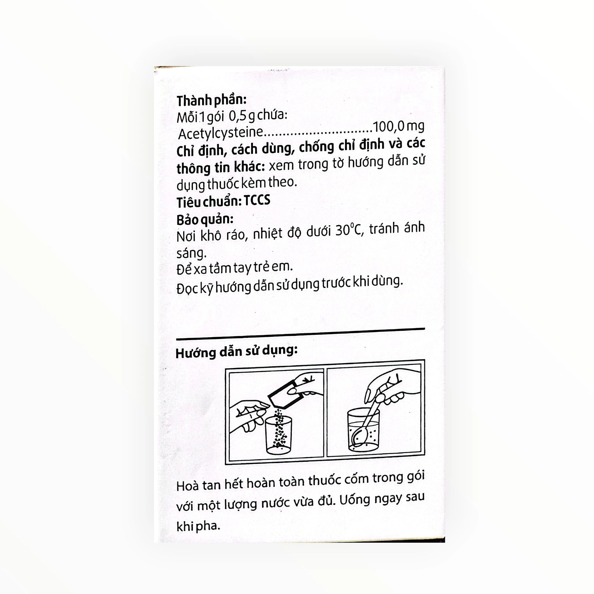 Thuốc cốm Acetylcystein SOHA 100 Sachet 100mg tiêu chất nhầy đường hô hấp (Hộp 30 gói x 0,5g) 3 Thuốc cốm Acetylcystein SOHA 100 Sachet 100mg tiêu chất nhầy đường hô hấp (Hộp 30 gói x 0,5g) - hộp 3