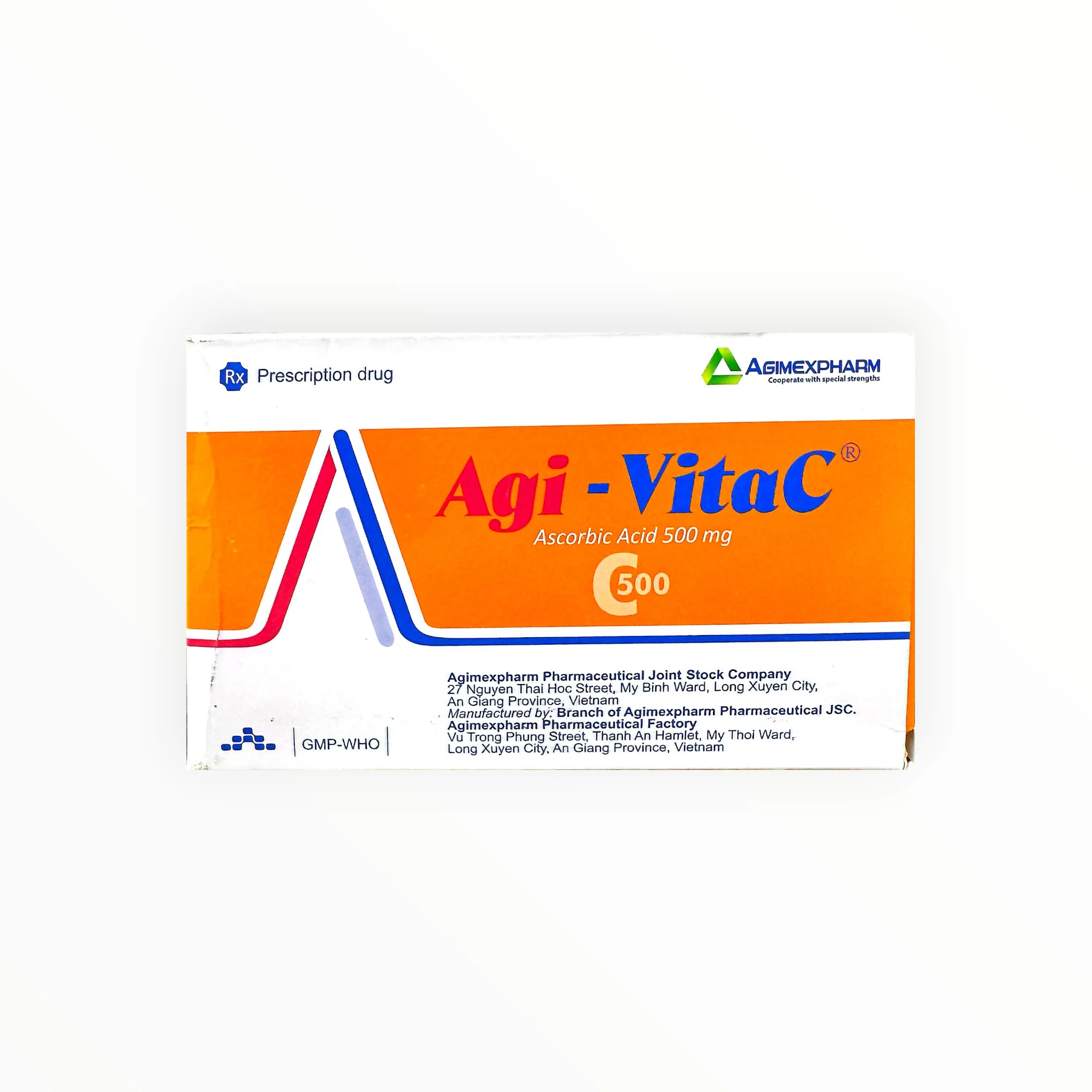 Thuốc Agi-VitaC Ascorbic Acid (Vitamin C) 500mg viên nén bao phim 1 Thuốc Agi-VitaC Ascorbic Acid (Vitamin C) 500mg viên nén bao phim - hộp 1