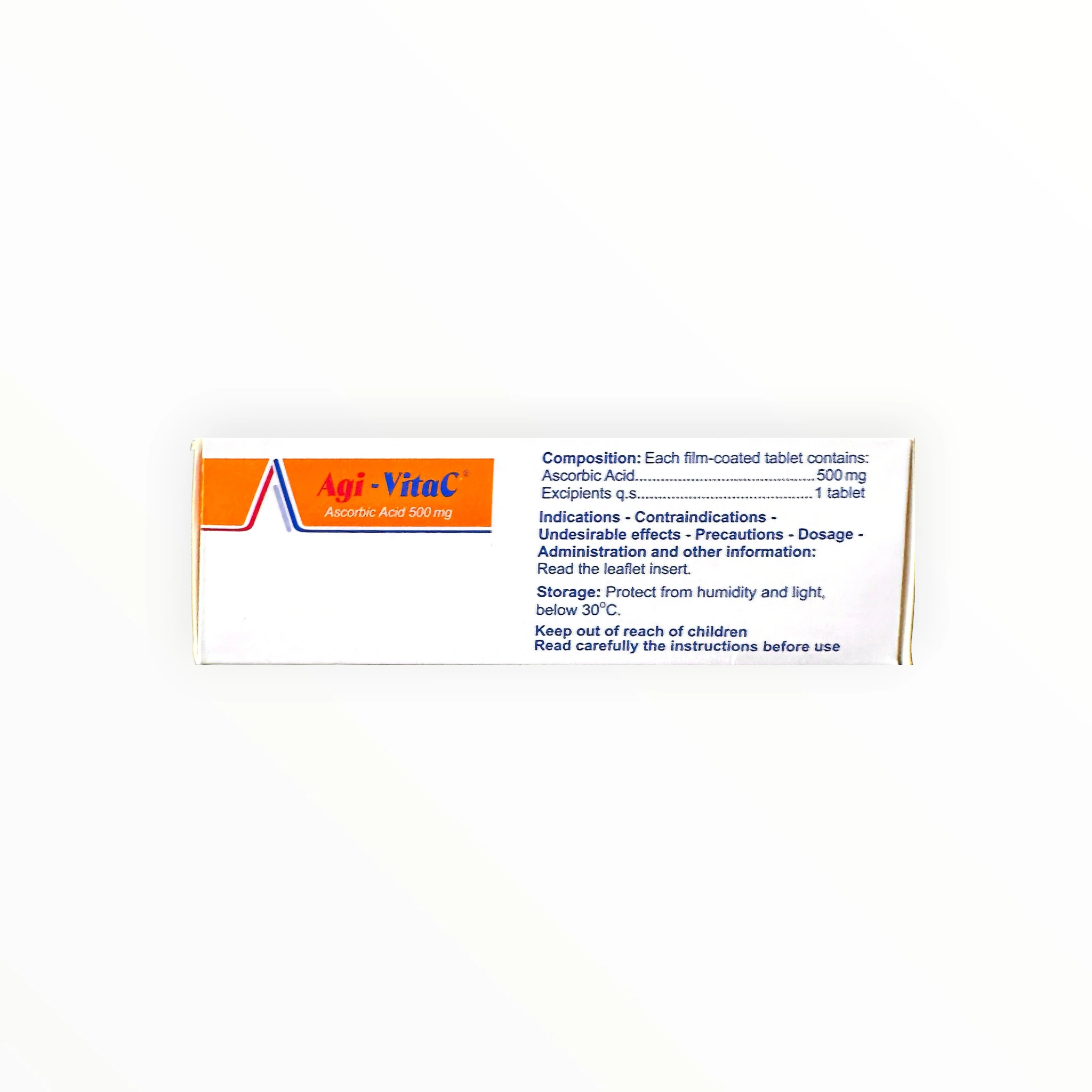 Thuốc Agi-VitaC Ascorbic Acid (Vitamin C) 500mg viên nén bao phim 2 Thuốc Agi-VitaC Ascorbic Acid (Vitamin C) 500mg viên nén bao phim - hộp 2