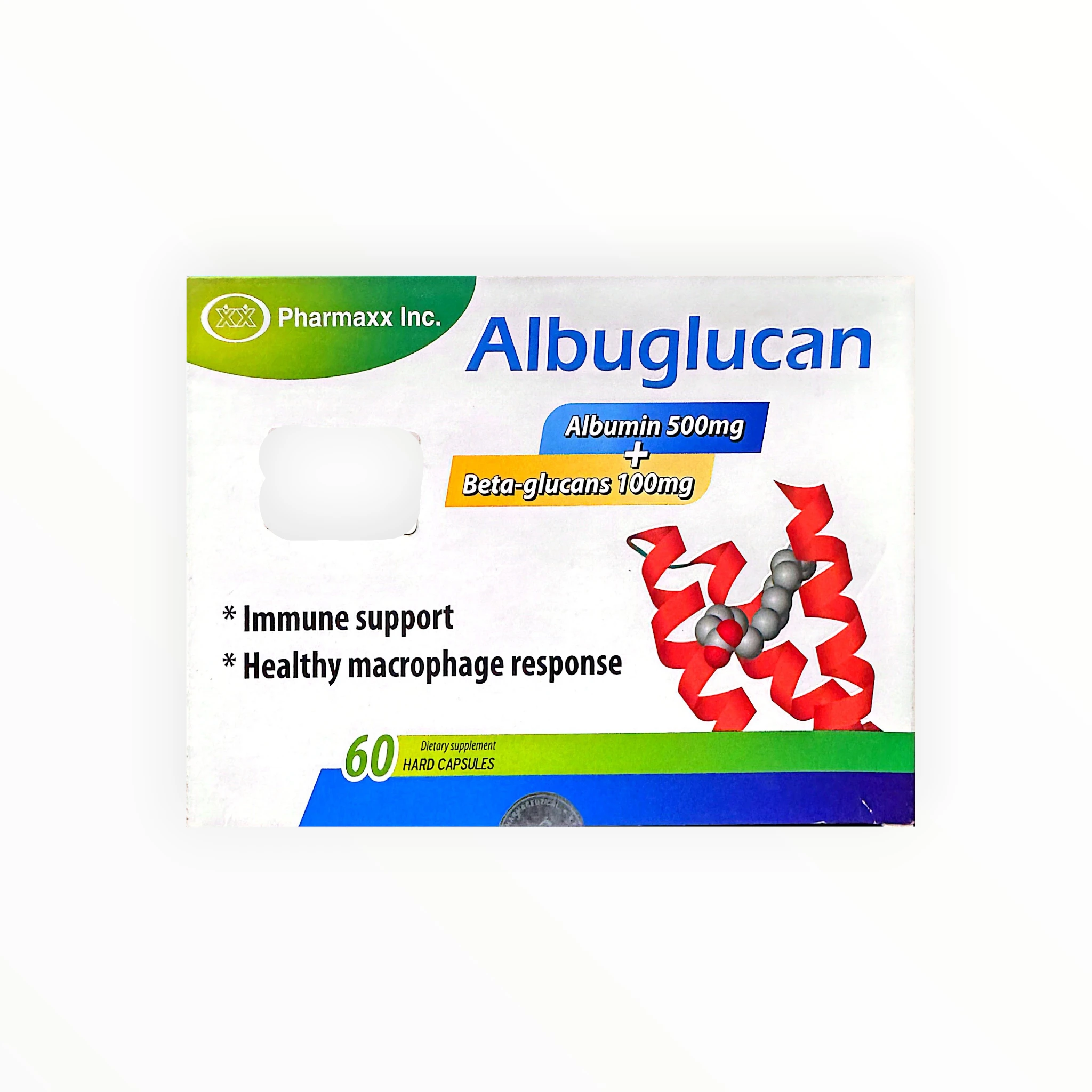 Viên uống Albuglucan Albumin 500mg + Beta-glucans 100mg hỗ trợ tăng cường miễn dịch (Hộp 60 viên) 1 Viên uống Albuglucan Albumin 500mg + Beta-glucans 100mg hỗ trợ tăng cường miễn dịch (Hộp 60 viên) - hộp 1
