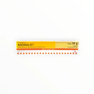 Thuốc mỡ Asosalic Betamethason dipropionat 0,5mg, Acid salicylic 30mg/g trị bệnh sừng hóa và khô da (Tuýp 30g) - hộp 1
