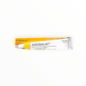 Thuốc mỡ Asosalic Betamethason dipropionat 0,5mg, Acid salicylic 30mg/g trị bệnh sừng hóa và khô da (Tuýp 30g) 7 Thuốc mỡ Asosalic Betamethason dipropionat 0,5mg, Acid salicylic 30mg/g trị bệnh sừng hóa và khô da (Tuýp 30g) - tuýp 1