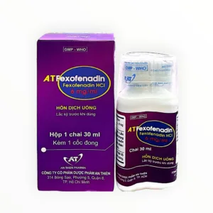Hỗn dịch uống AT Fexofenadin Fexofenadin 6mg/ml trị viêm mũi dị ứng theo mùa, mày đay mạn tính vô căn (Hộp 1 chai 30ml) 8 at fexofenadin 4 1