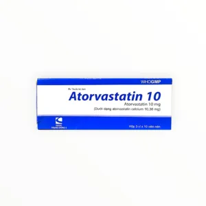 Thuốc Atorvastatin 10 điều trị rối loạn lipid máu, dự phòng biến cố tim mạch (Hộp 3 vỉ x 10 viên) - hộp 1