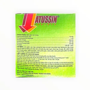 Thuốc Atussin Tablets (viên nén) Dextromethorphan/Chlorpheniramine trị ho khan (Hộp 25 vỉ x 4 viên nén) - hộp 2