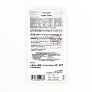 Viên uống A-Z Kapseln bổ sung 24 Vitamin và khoáng chất cho phụ nữ mang thai, cho con bú (Hộp 60 viên) - hộp 2
