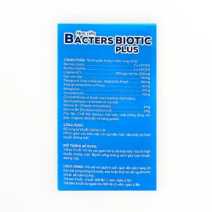 Men viên Bacters Biotic Plus (hộp 100 viên) - hộp 3