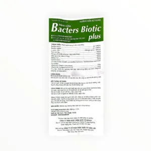 Men viên Bacters Biotic Plus (hộp 6 vỉ x 10 viên) - tờ hướng dẫn sử dụng 1