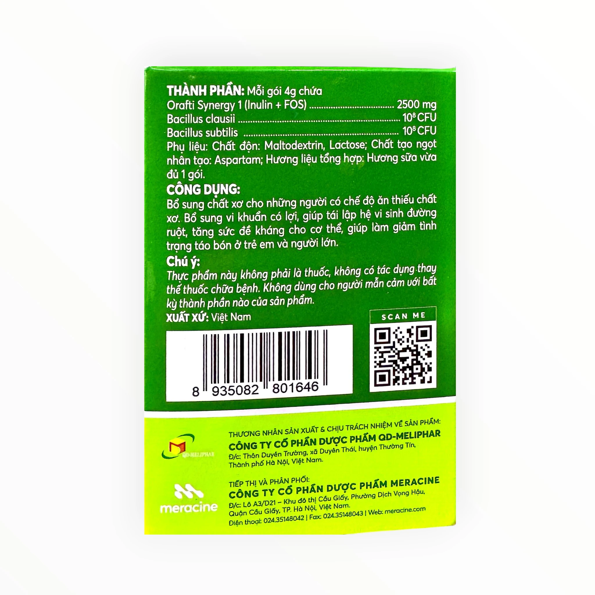 Cốm Bio-acimin Fiber bổ sung chất xơ, giảm táo bón, tăng đề kháng (Hộp 30 gói x 4g) 3 Bio-acimin Fiber - hộp 3