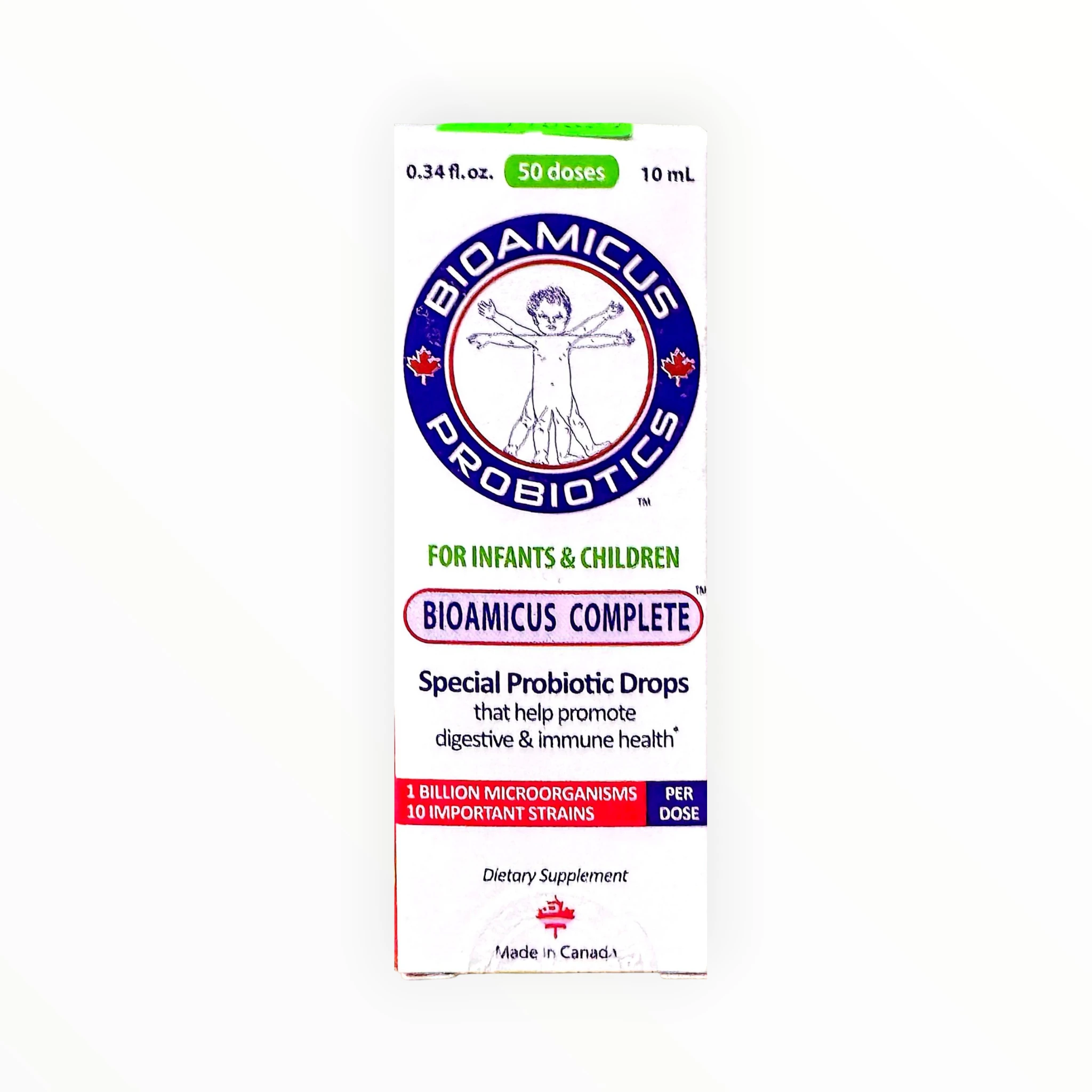 Giọt uống BioAmicus Complete hỗ trợ hệ vi sinh đường ruột, giảm tiêu chảy, táo bón (Lọ 10ml) 1 BioAmicus Complete - hộp 1