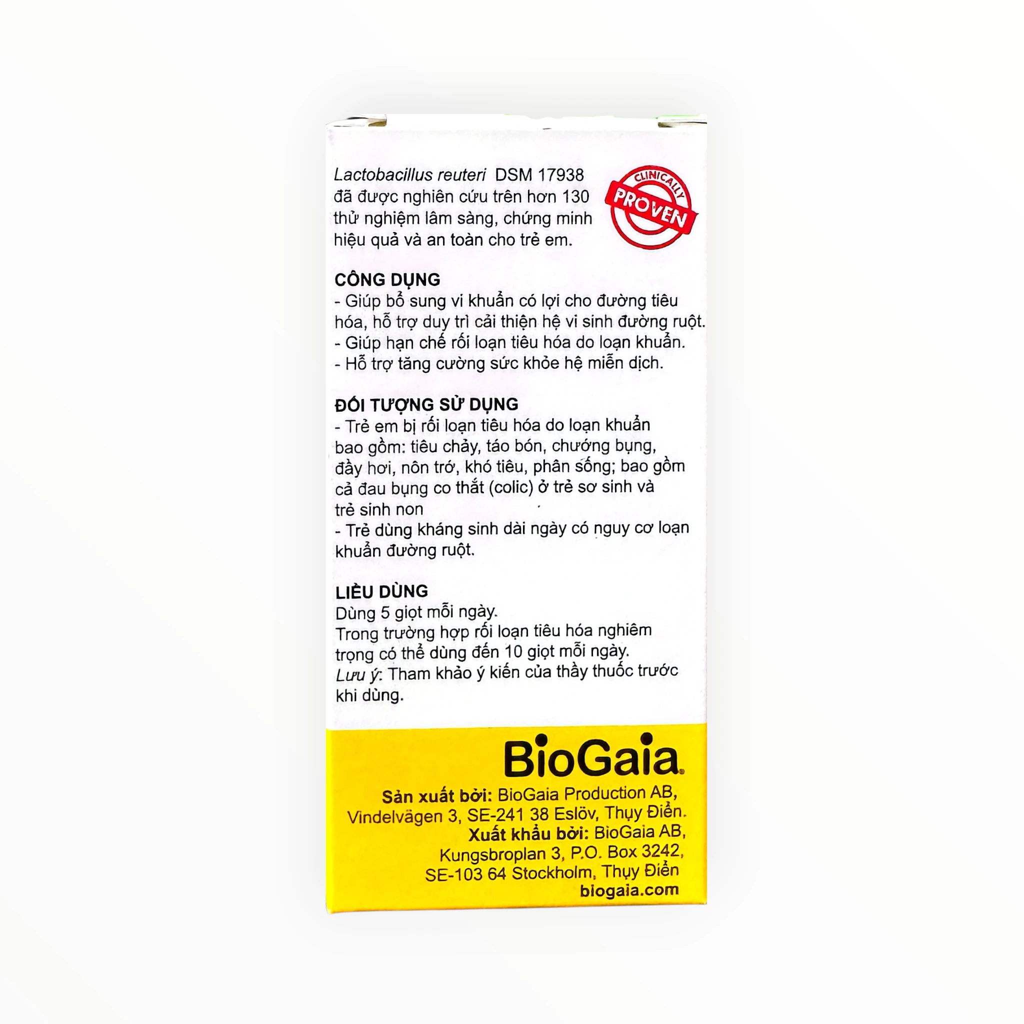 Giọt uống BioGaia Protectis Baby Drops hỗ trợ tiêu hóa, giảm colic, tiêu chảy ở trẻ sơ sinh (Hộp 1 lọ 5ml) 1 BioGaia Protectis Baby Drops - hộp 1