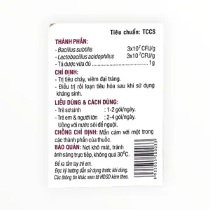 Thuốc bột Biosubtyl DL điều trị tiêu chảy, viêm đại tràng, rối loạn tiêu hóa (Hộp 25 gói x 1g) 8 Biosubtyl DL - hộp 3