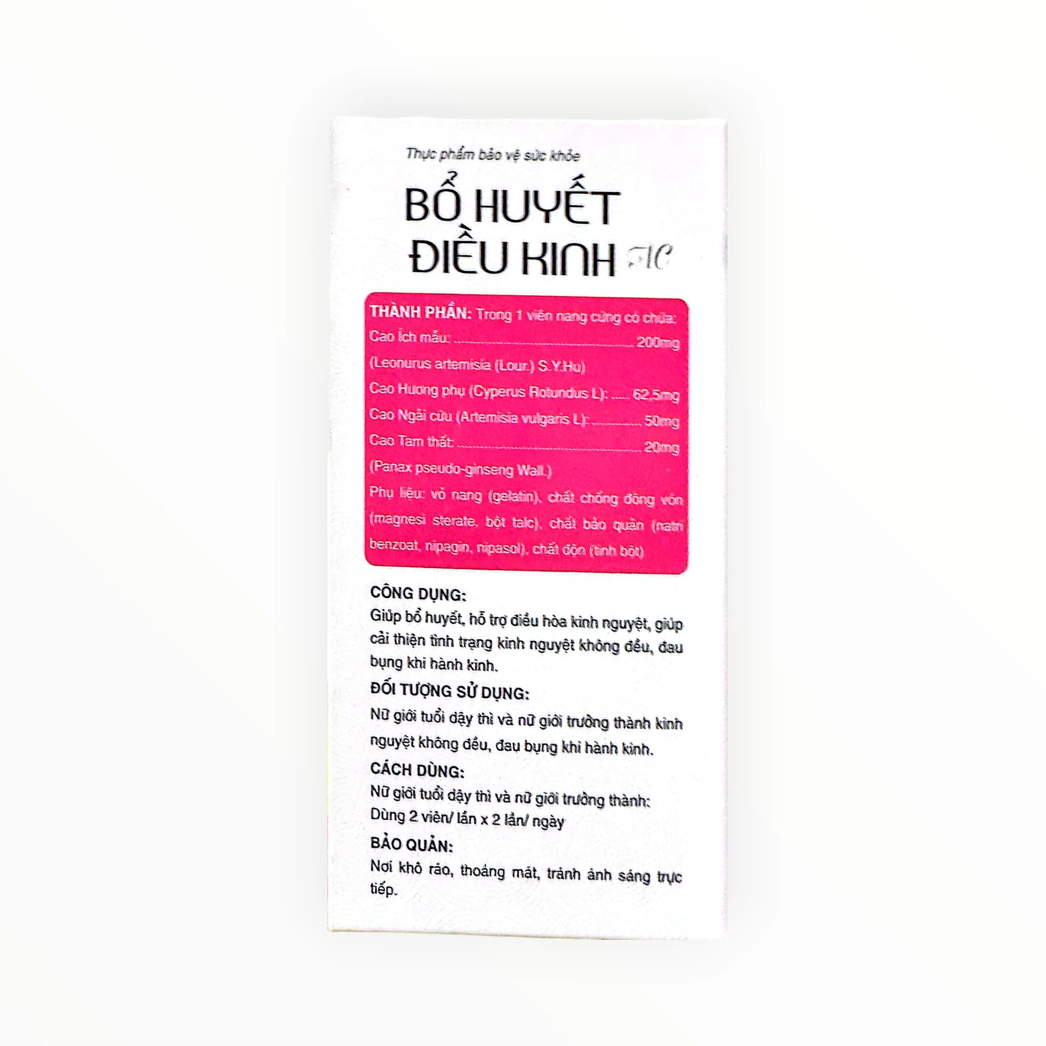 Viên nang cứng Bổ Huyết Điều Kinh AC Cao Ích mẫu 200mg giúp bổ huyết, hỗ trợ điều hòa kinh nguyệt (Hộp 30 viên) 2 Viên nang cứng Bổ Huyết Điều Kinh AC Cao Ích mẫu 200mg giúp bổ huyết, hỗ trợ điều hòa kinh nguyệt (Hộp 30 viên) - hộp 2