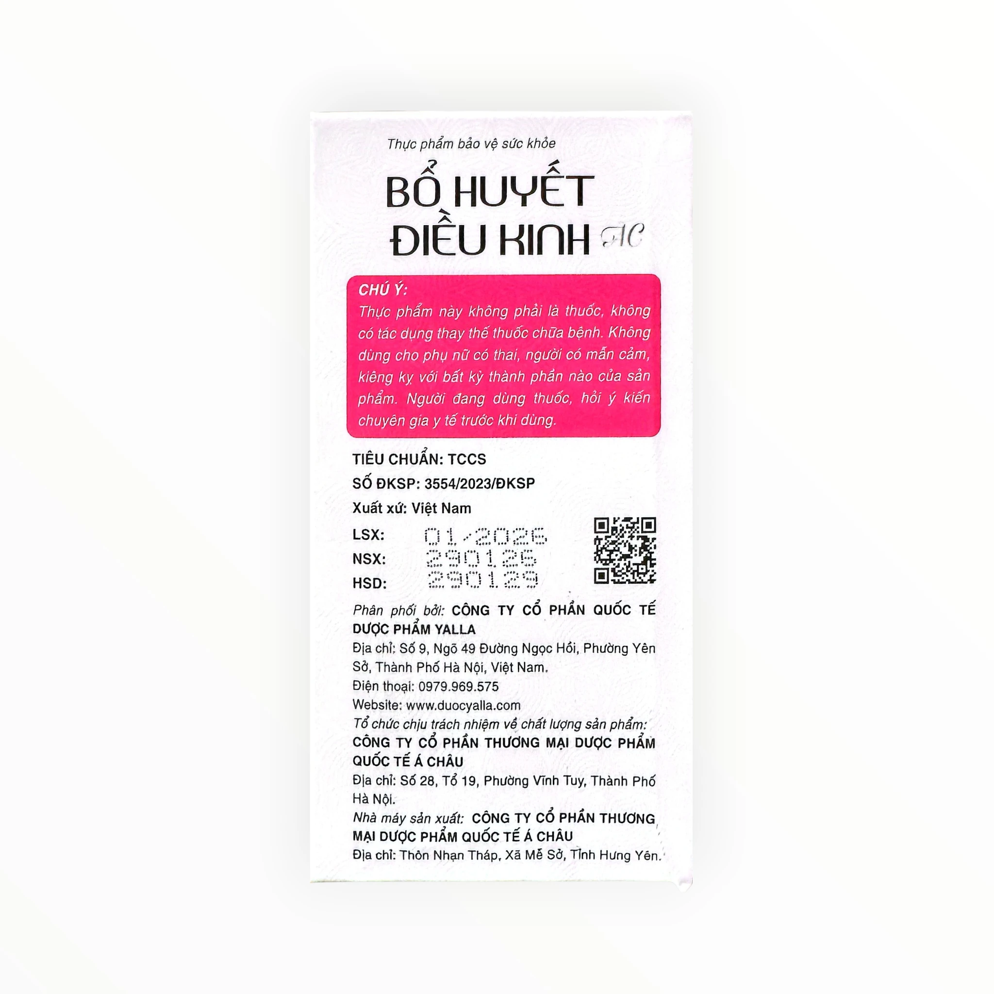Viên nang cứng Bổ Huyết Điều Kinh AC Cao Ích mẫu 200mg giúp bổ huyết, hỗ trợ điều hòa kinh nguyệt (Hộp 30 viên) 3 Viên nang cứng Bổ Huyết Điều Kinh AC Cao Ích mẫu 200mg giúp bổ huyết, hỗ trợ điều hòa kinh nguyệt (Hộp 30 viên) - hộp 3