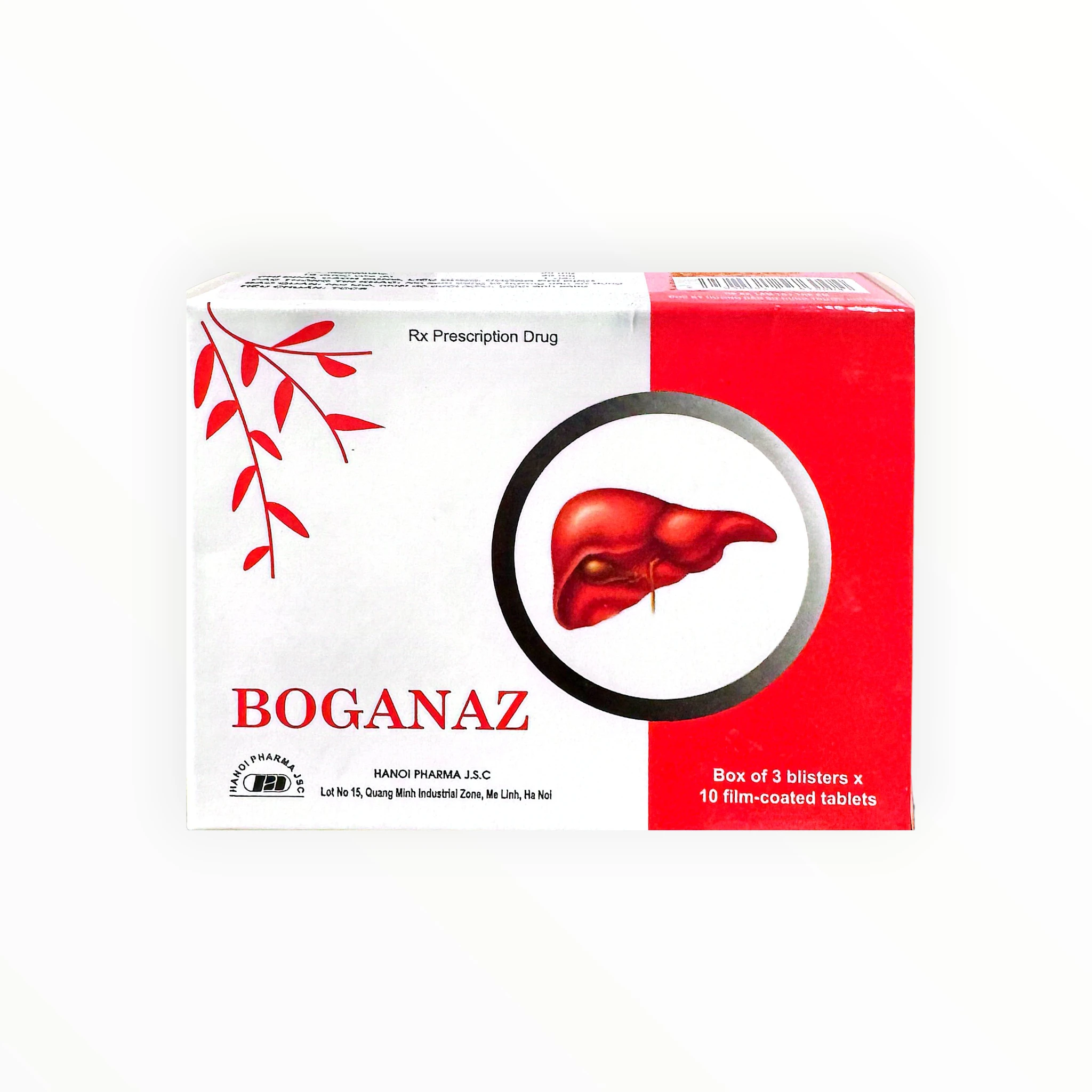 Thuốc Boganaz Acid Glycyrrhizic, Glycin, DL-Methionine điều trị viêm gan mãn tính (Hộp 3 vỉ x 10 viên) 1 Thuốc Boganaz Acid Glycyrrhizic, Glycin, DL-Methionine điều trị viêm gan mãn tính (Hộp 3 vỉ x 10 viên) - hộp 1
