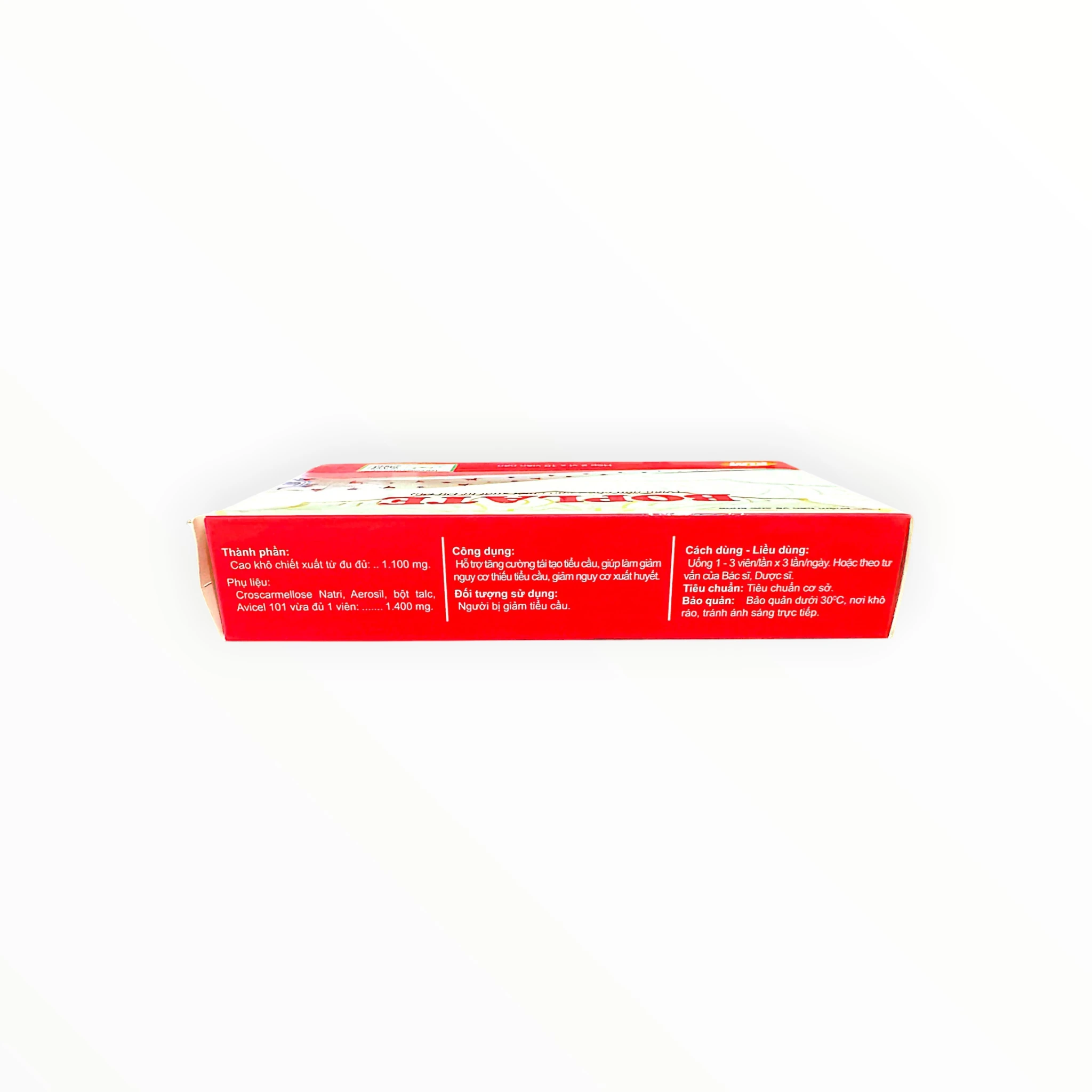 Viên nén Boplate cao chiết xuất Đu đủ 1100mg hỗ trợ tăng cường tái tạo tiểu cầu (Hộp 2 vỉ x 10 viên) 3 Viên nén Boplate cao chiết xuất Đu đủ 1100mg hỗ trợ tăng cường tái tạo tiểu cầu (Hộp 2 vỉ x 10 viên) - hộp 3