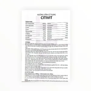 Citivit - tờ hướng dẫn sử dụng 1
