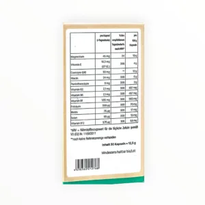 Viên nang Coenin Q10 Plus Kapseln Sanct Bernhard Coenzyme Q10 50mg hỗ trợ chống oxy hóa, tốt cho tim mạch (Hộp 30 viên) 5 Viên nang Coenin Q10 Plus Kapseln Sanct Bernhard Coenzyme Q10 50mg hỗ trợ chống oxy hóa, tốt cho tim mạch (Hộp 30 viên) - hộp 3