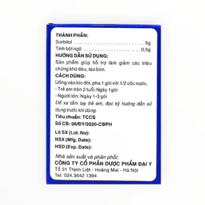 Cốm nhuận tràng Sorbitol Đại Y - hộp 3