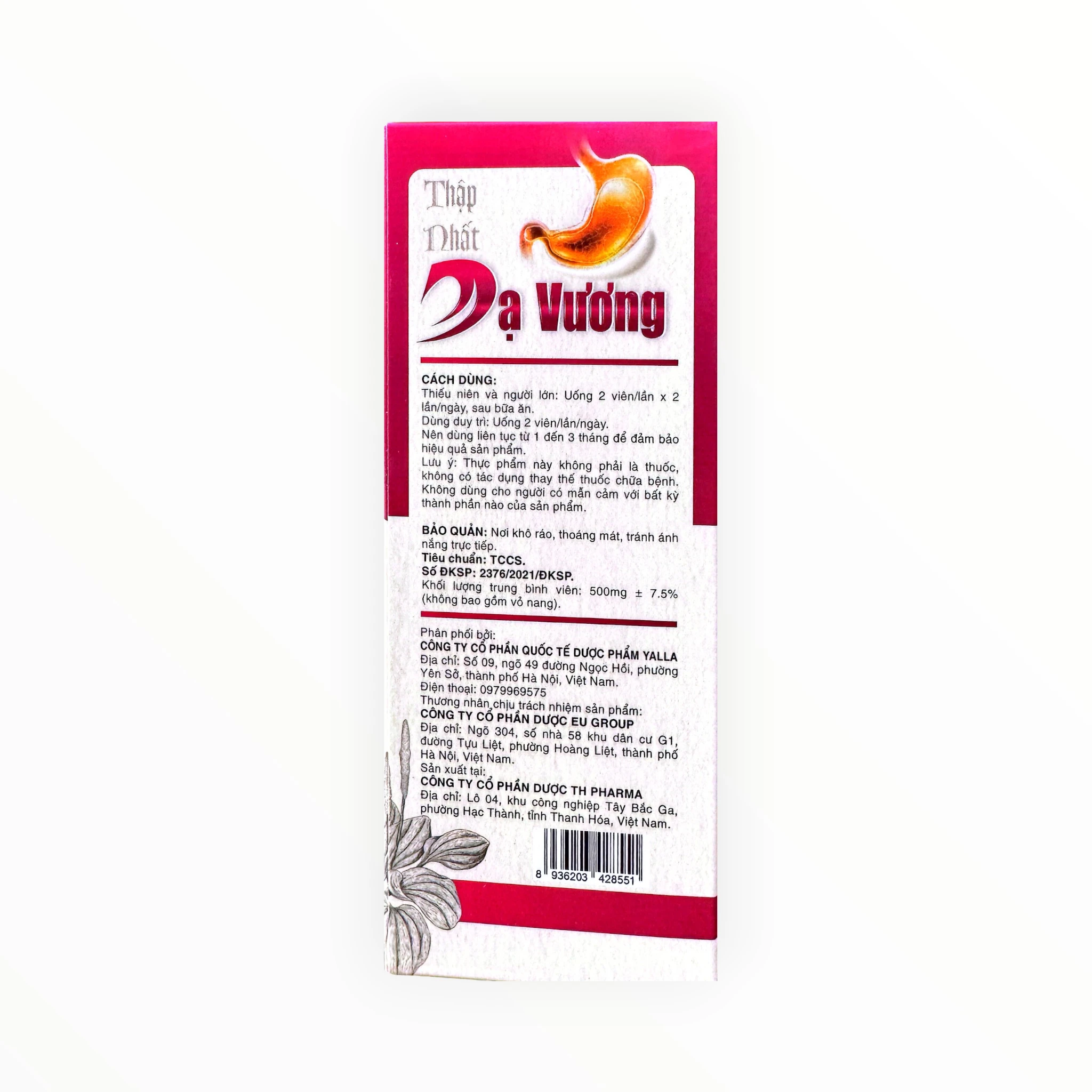 Viên nang Thập Nhất Dạ Vương giảm acid dịch vị, bảo vệ niêm mạc dạ dày (Hộp 30 viên) 2 Thập Nhất Dạ Vương - hộp 2