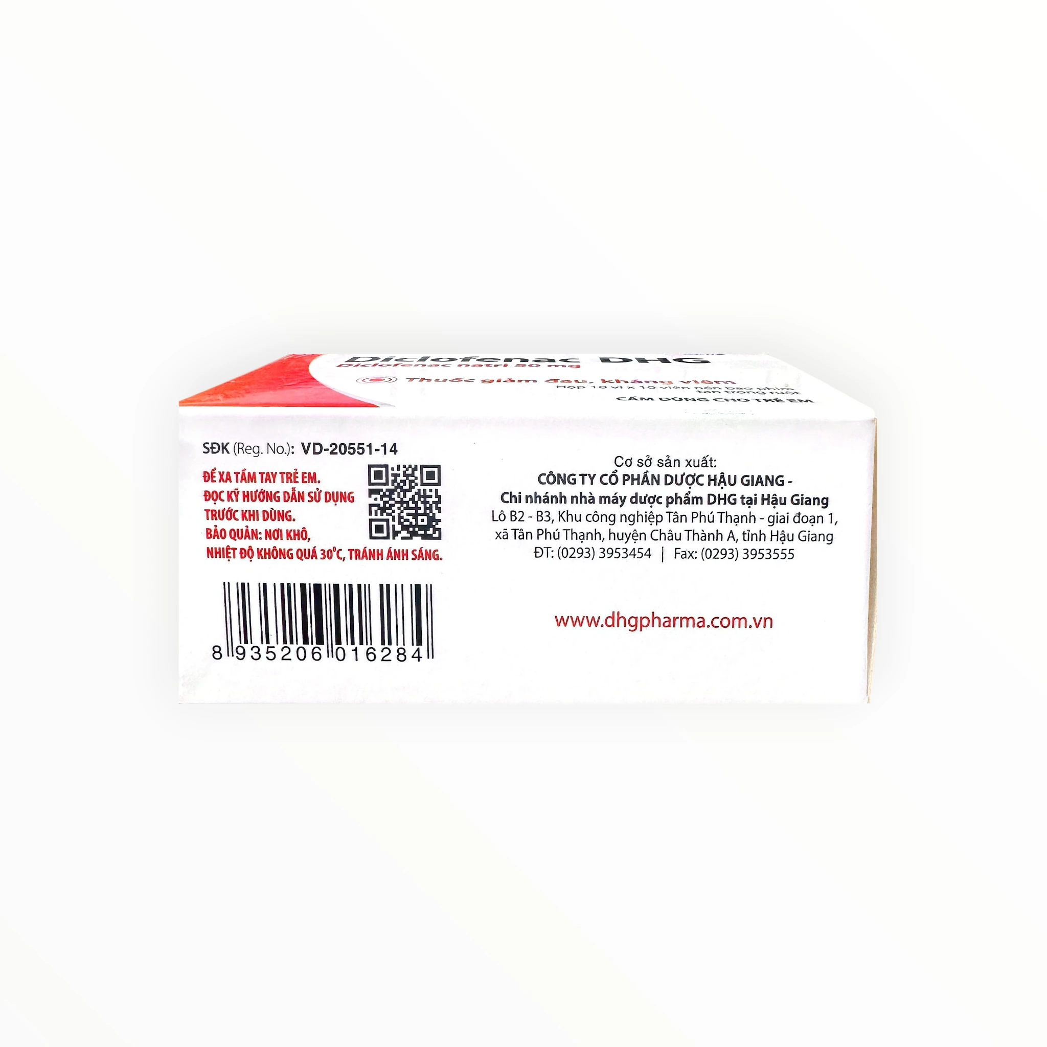 Thuốc viên nén Diclofenac DHG 50 Diclofenac Natri 50mg giảm đau, kháng viêm điều trị viêm khớp dạng thấp, thoái hóa khớp (Hộp 10 vỉ x 10 viên) 3 Thuốc viên nén Diclofenac DHG 50 Diclofenac Natri 50mg giảm đau, kháng viêm điều trị viêm khớp dạng thấp, thoái hóa khớp (Hộp 10 vỉ x 10 viên) - hộp 3